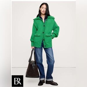 OVERSIZED COTTON-BLEND UTILITY
CARDIGAN NWT